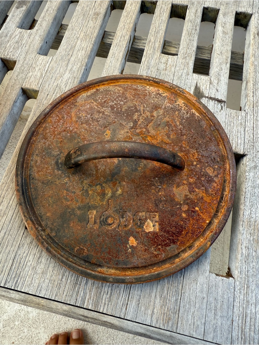 Rustic Cast Iron Lid